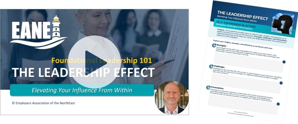Video and workbook preview for leadership training